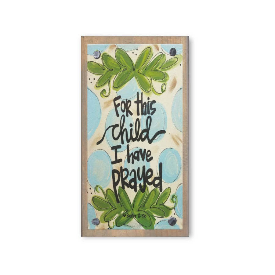 For This Child Boy Driftwood Happy Block