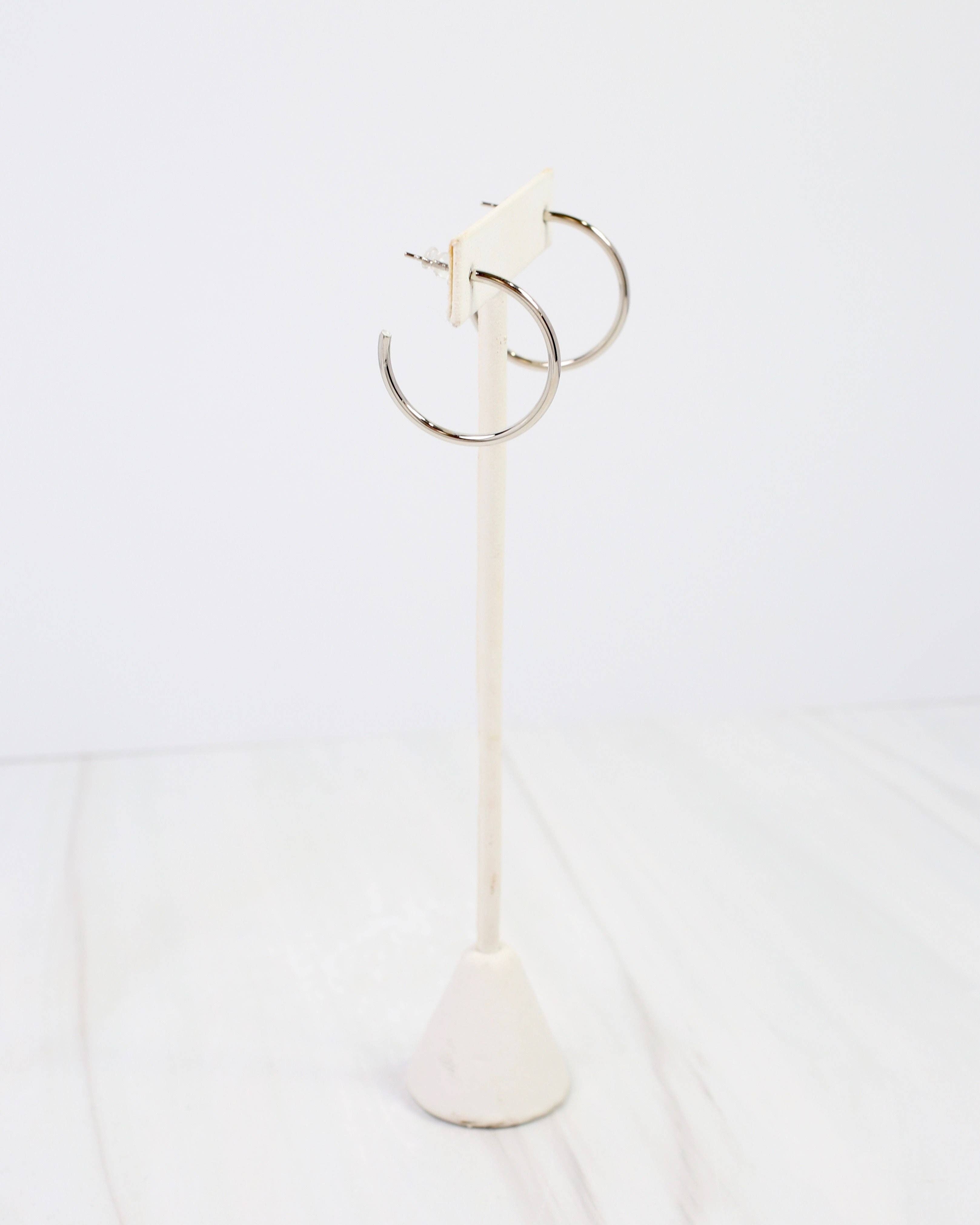 Mayor Thin Hoop Earring Silver