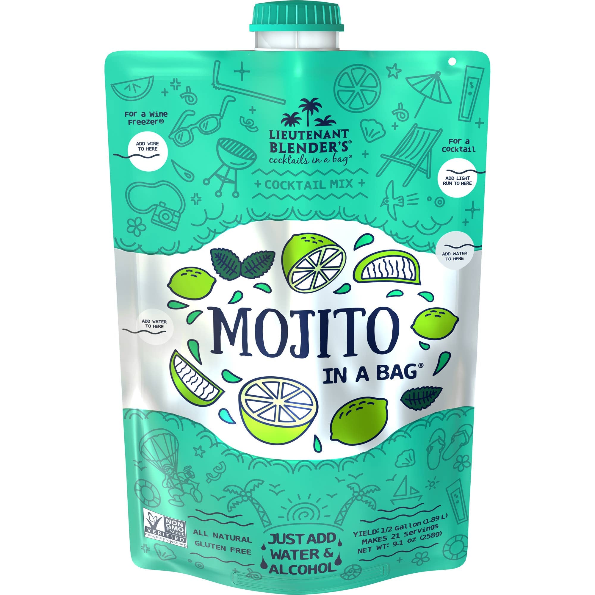 Mojito in a Bag® Cocktail / Mocktail Slushie Mixer