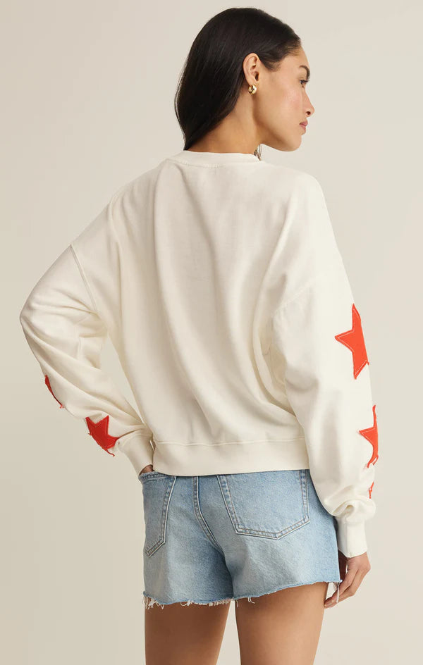 Stars First Date Sweatshirt Sea Salt