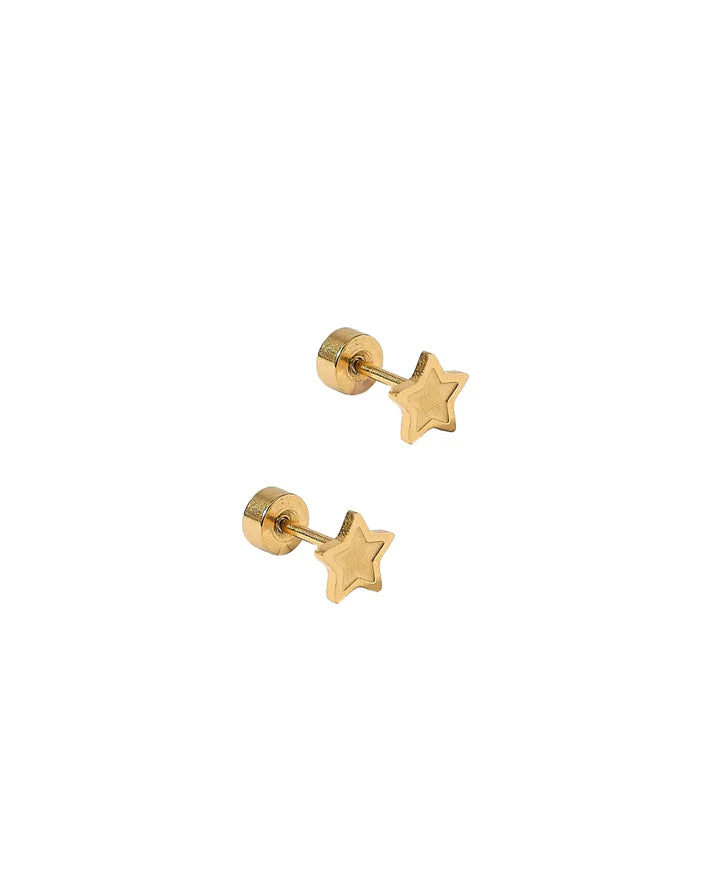 Screwback Stud Earrings- Lennon Star