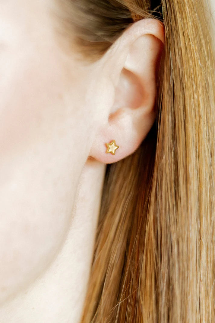 Screwback Stud Earrings- Lennon Star