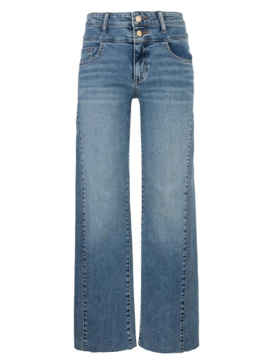 CHARLOTTE HIGH RISE WIDE LEG SIDE INSET RAW HEM