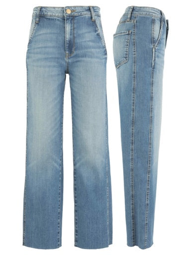 CHARLOTTE HIGH RISE WIDE LEG WITH RAW HEM Artisan