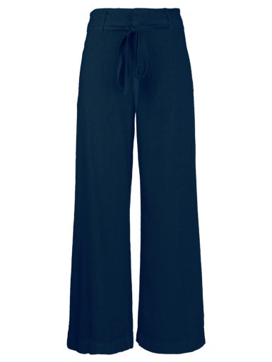 MEG - LINEN WIDE LEG PANT W/ SEAM PKT